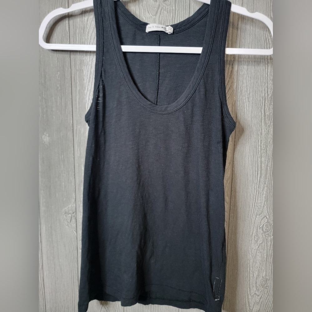 ♡Rag & Bone JEAN Women's Black Scoop Neck Tank Top XXS